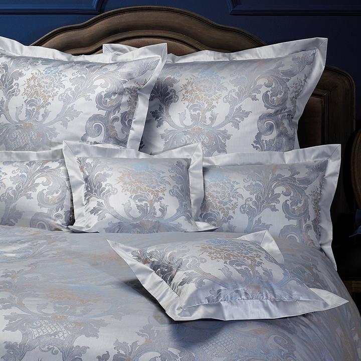 Produktbild Curt Bauer Mako-Brokat Damast Bettwäsche Louis XIV königsblau (Bettwäsche Set, 135x200 cm + 80x80 cm)