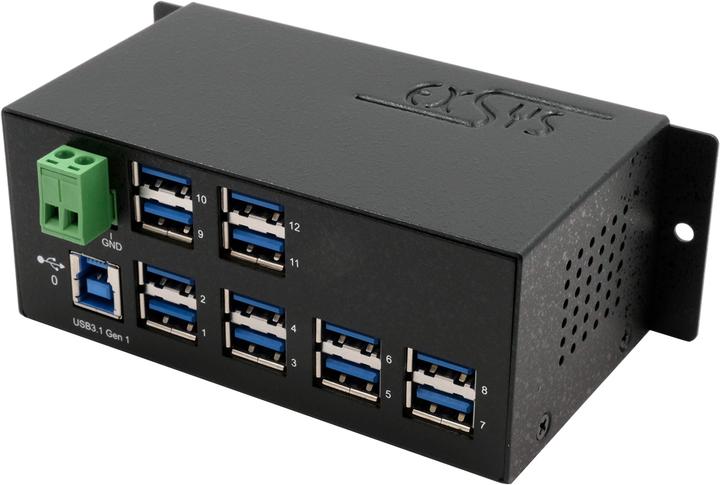 Exsys EX-1112HMS, 12xUSB 3.0/3.1 Metal HUB (USB-B, 12 Ports)