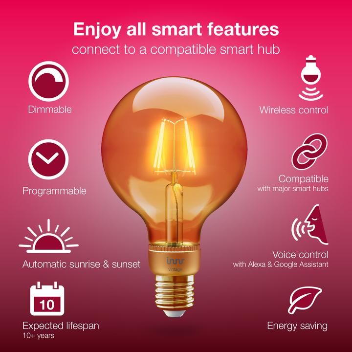 Image du produit Innr Smart Vintage (E27, 390 lm, 2 x)