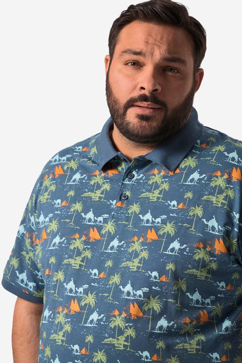 Actual product image Men+ Poloshirt Bauchfit, Halbarm, allover Print, bis 84/86 (68)