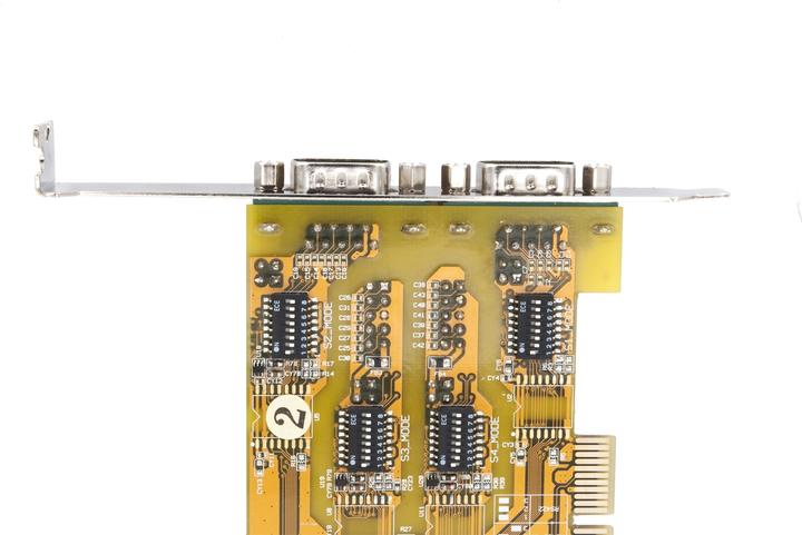 Produktbild Exsys 4S Seriell RS-232/422/485 PCIe Karte, POS einstellbar (FTDI Chip-Set)