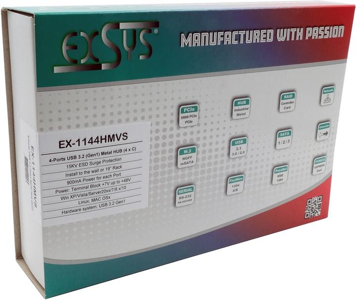 Actual product image Exsys EX-1144HMVS (USB-C, 4 ports)