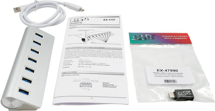 Actual product image Exsys Ex-1137 (USB-A, 7 ports)