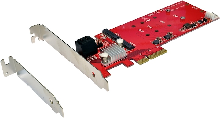 Produktbild Exsys GmbH RAID AHCI 6Gbps 2x M.2 NGFF + 2x SATA LP PCIe 2.0