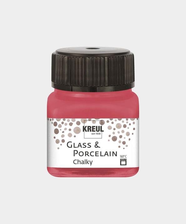 Produktbild Kreul Glass & Porcelain Chalky, Porzellan- und Glasfarbe (Cozy Red, 20 ml)