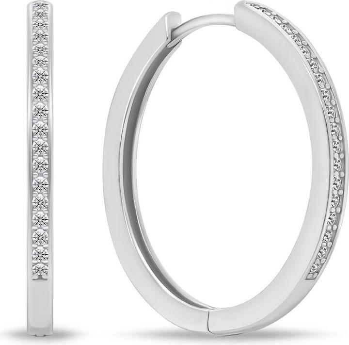 Produktbild Brilio Silver - Charming silver round earrings PE048 (Silber)