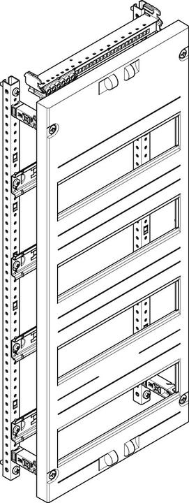 Produktbild ABN MFK14R ESPRO-Verteilerfeld fÃ¼r Flachverteiler 1x4-reihig mit N+PE Steckklemm
