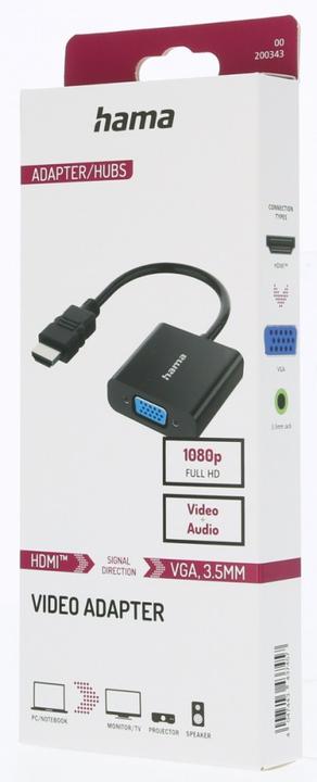 Image du produit Hama Adaptateur vidéo / audio (VGA, 15 cm)