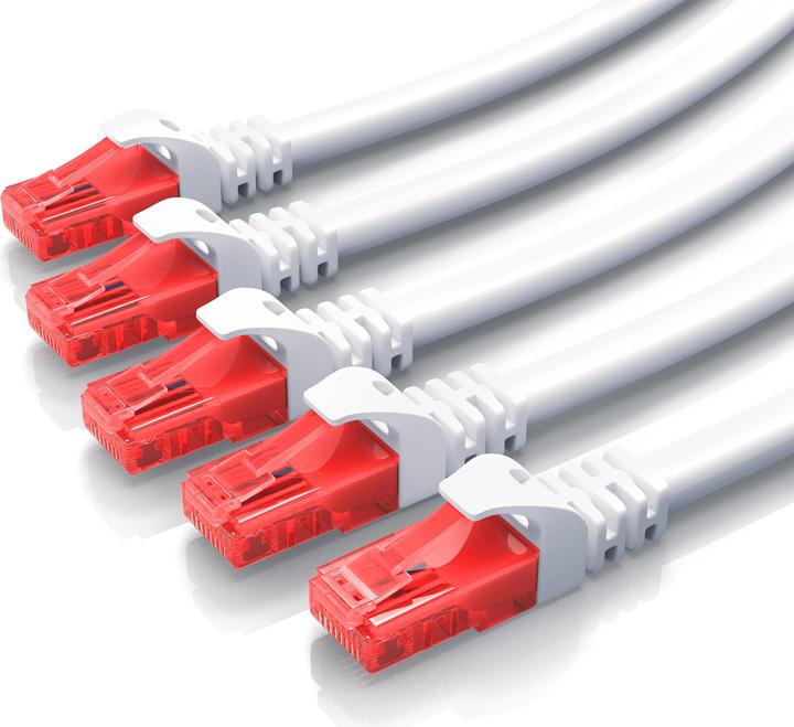CSL Câble LAN CAT.6, RJ-45, Ethernet, CAT 6 Câble réseau UTP Gigabit 1000 Mbit/s, CAT6 Patchkabel (S/FTP, CAT6, 0.50 m)