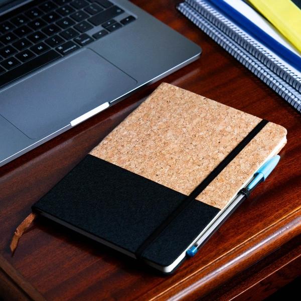 Actual product image MB Cork Fusion Notizbuch aus Canvas und Kork in schwarz