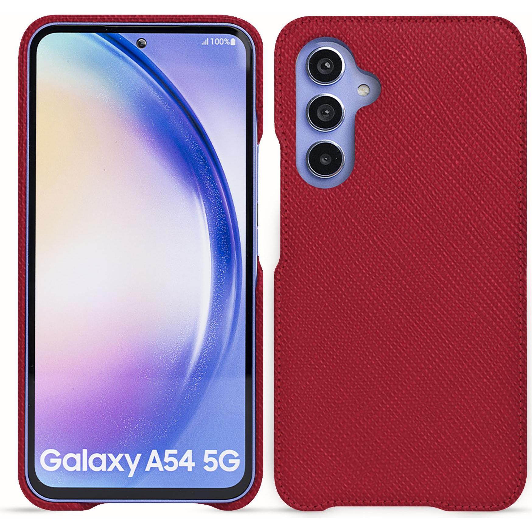 Noreve Lederschutzhülle (Samsung Galaxy A54 5G), Smartphone Hülle, Rot