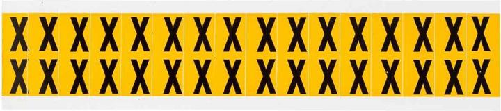Actual product image Brady 1520-X, B-946, vinyl, letter X, black on yellow, 14 x 19mm, font height 15mm(25 K. á 32 (1.43 cm)