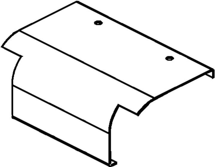 Niedax NIE KLAB 200 E3 end outlet plate, width stainless steel w.pre-assembled accessories (7.50 cm)