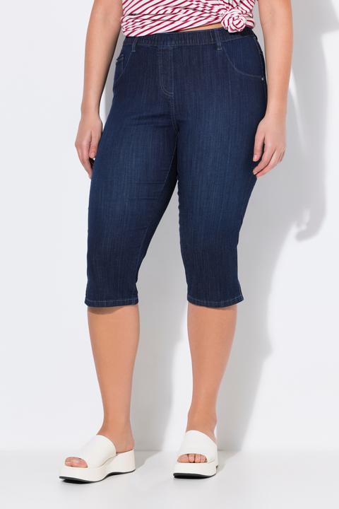 Immagine prodotto Ulla Popken Jeans Capri modello Sienna con taglio della gamba aderente e cintura elastica (50)