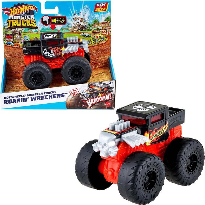 Produktbild Hot Wheels Monster Trucks Roarin' Wreckers Bone Shaker 1:43