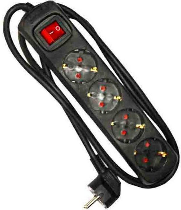 EDM Steckdosenleiste mit 4 Steckdosen mit Schalter 41013 Schuko (1,5 m) (4 x, CEE 7/3, 1.50 m)