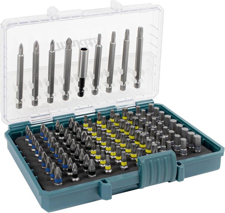 Productafbeelding Makita Bit ingesteld (Zeskantbus TX M15, Zeskantbus TX M20, Zeskantbus TX M30, Kruis Phillips PH M1, Phillips kruis PH M2, Zeskantbus TX M25, Zeskantbus TX M40, Kruis Pozidriv PZ M1, Kruis Pozidriv PZ M2, Phillips kruis PH M3, Kruis Pozidriv PZ M3, Kruis Pozidriv PZ 1/6", Kruis Pozidriv PZ 2/5", Zeskantige inbus TX 10/5")