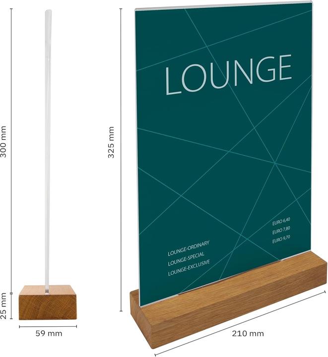 Image du produit Sigel Display da Tavolo A4 Base Quercia Alta Acrilico (A4)