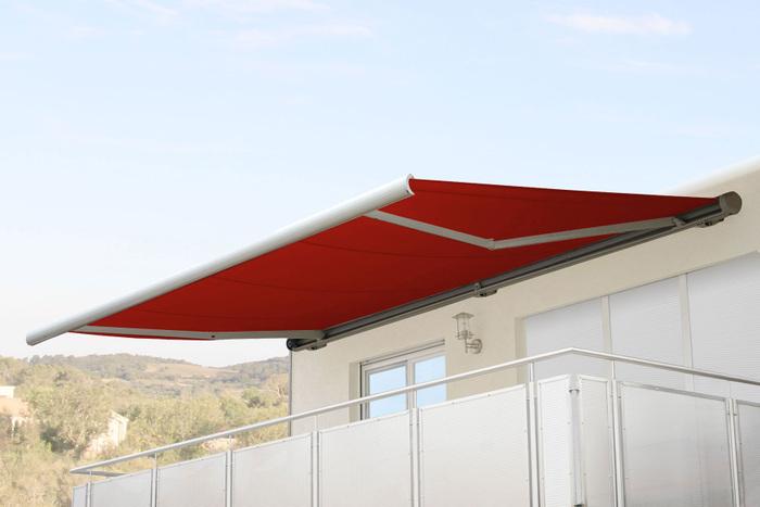 Image du produit Swisshandel24 Store coffre électrique, store coffre intégral 4x3m - Polyester bordeaux-rouge (4 m)