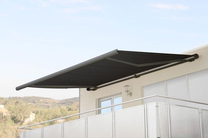 Produktbild Swisshandel24 Elektrische Kassettenmarkise, Markise, Sonnenstoren Vollkassette 4x3m, Polyester anthrazit, Rahmen g (4 m)