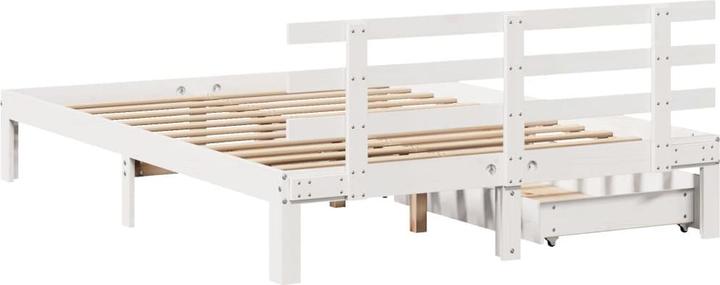 Actual product image vidaXL Bed with drawers pine (140 x 200)