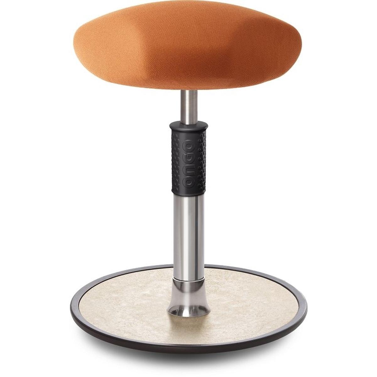 Ongo, Bürostuhl, Sitz- Stehhocker Free Regular Triangel Gestrick Orange Chrom /cremeweiss