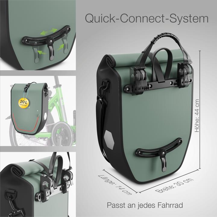 Immagine prodotto Eloneo Borse impermeabili con LED (20 l, Borsa portapacchi)