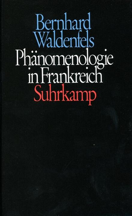 Produktbild Phänomenologie in Frankreich (Bernhard Waldenfels, 1983)