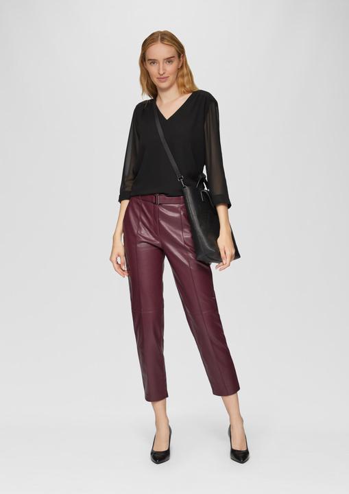 Produktbild S.Oliver Bluse Chiffonbluse mit Raffung an der Schulter und transparenten Ärmeln (34)