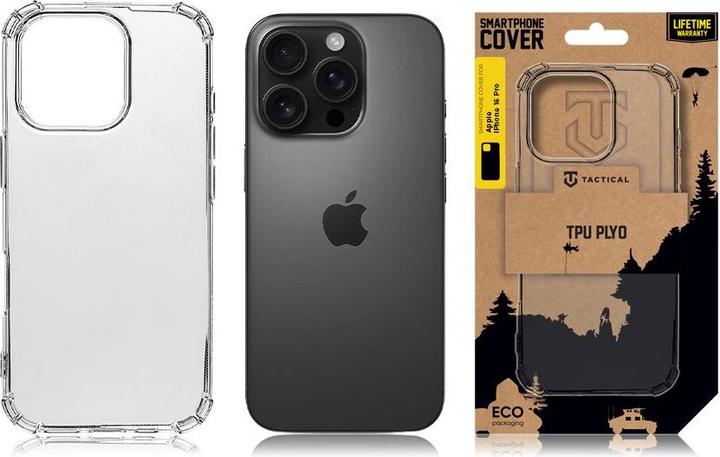 Image du produit Tactical TPU Plyo Cover for Apple iPhone 16 Pro Transparent (Apple iPhone 16 Pro)
