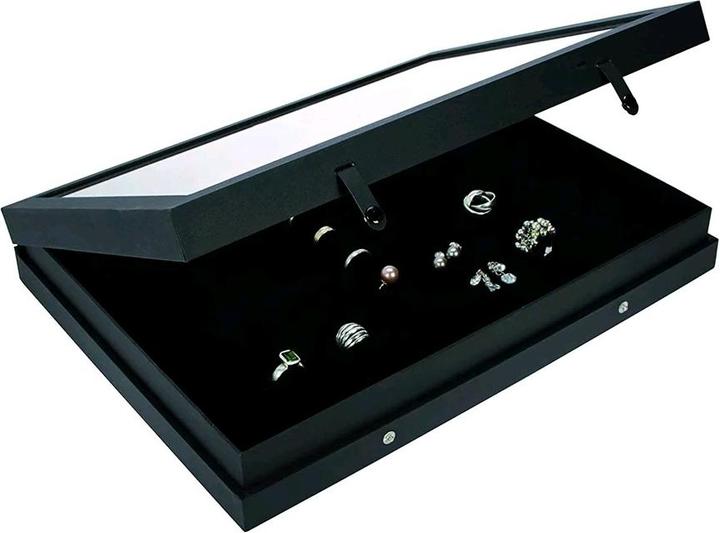 Actual product image Safe BlackEdition display case for rings