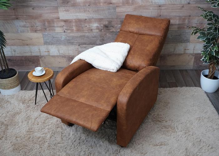 Immagine prodotto Swisshandel24 Poltrona TV HWC-F76, poltrona reclinabile, funzione reclinabile regolabile in tessuto/tessuto vint