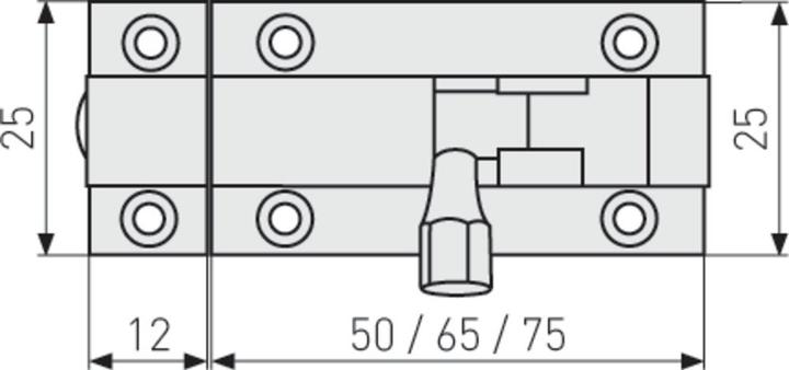 Actual product image Abus Grendel bar 96/75 SB (6 pcs.)