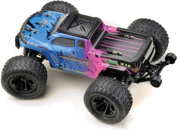Image du produit Absima Monster Truck "MINI AMT" 1/16 rose/bleu 4WD RTR (RTR Prêt à fonctionner)