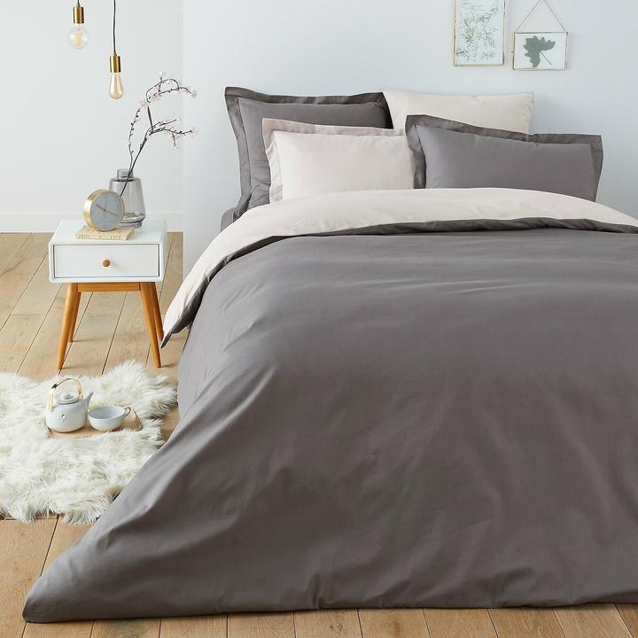 Image du produit La Redoute Interieurs Coton Bicolore (Taie d'oreiller, 50 x 70 cm)