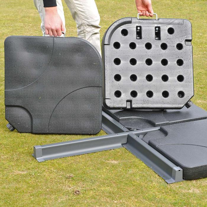 Image du produit Mendler Parapluie de signalisation pour la restauration, 3,5x3,5m anthracite avec support (3.50 m)