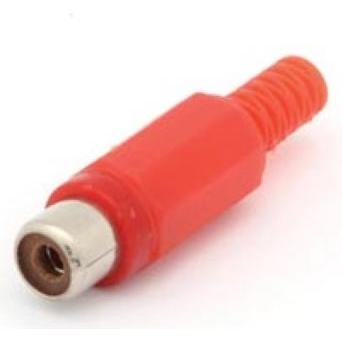 Velleman Rca Plug Female Red, Elektronikkabel + Stecker, Rot