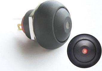 Produktbild Velleman Mini Push Button With Red Led 1P Spst Off-(On)