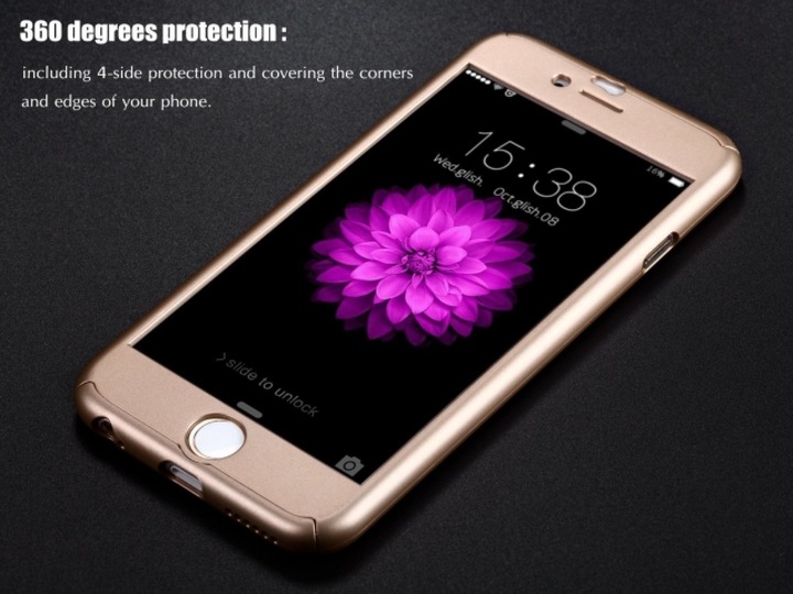 Immagine prodotto Floveme Custodia in vetro antiproiettile a 360 gradi per iPhone 6/6S, protezione a 360 gradi (1 Pezzo/i, Apple iPhone 6s)