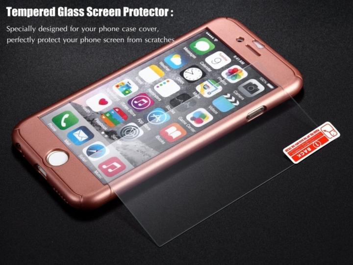 Produktbild Floveme 360 Grad Panzerglas Case iPhone 6/6S Rundumschutz (1 Stück, Apple iPhone 6s)