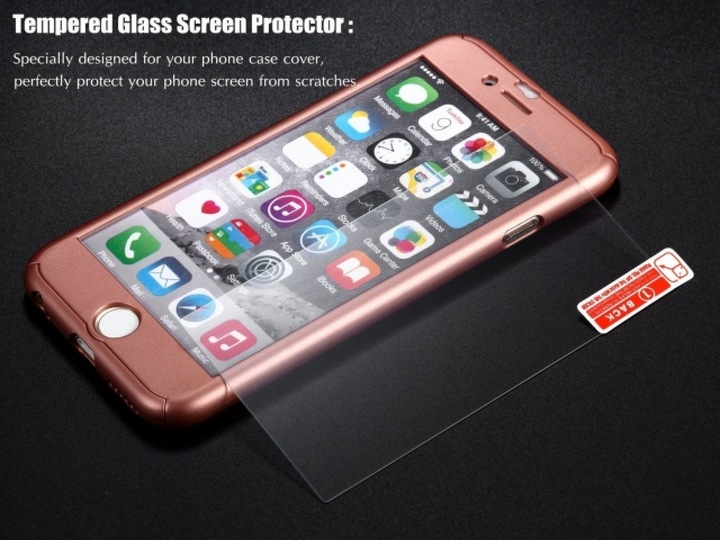 Actual product image Floveme 360 degree bulletproof glass case iPhone 6/6S all-round protection (1 Piece, Apple iPhone 6s)