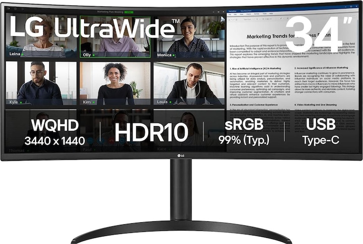 Actual product image LG 34WR50QK-B.AEU (3440 x 1440 pixels, 34")