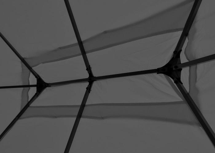 Immagine prodotto Swisshandel24 Pergola grigia 4x3m, padiglione da giardino, struttura stabile da 7cm con parete laterale +