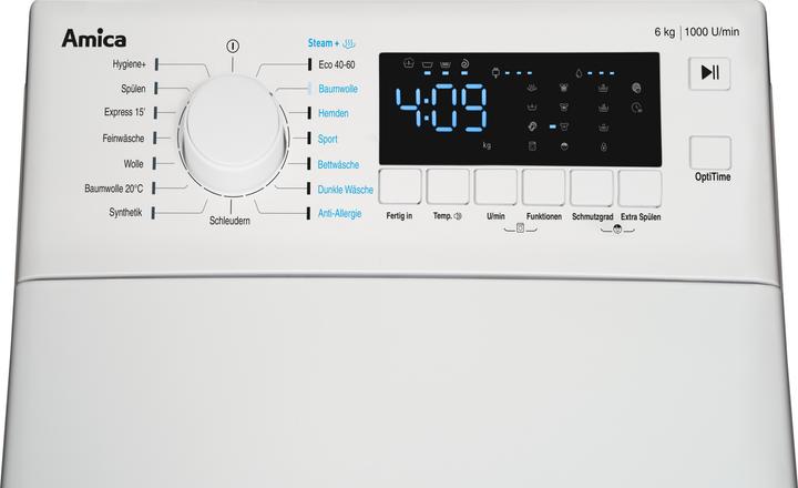 Actual product image Amica Top Loader Washing Machine WT 461 700 Capacity 6 kg 1000 rpm (6 kg, Right)