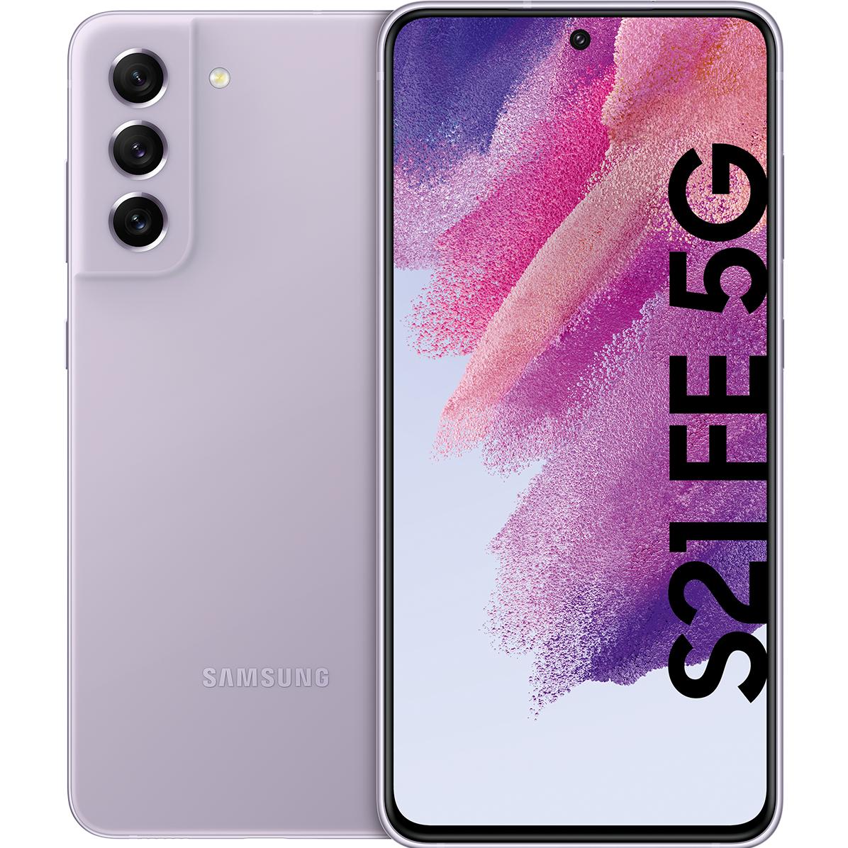 Samsung Galaxy S21 FE 5G EU (128 GB, Lavender, 6.40", Dual SIM, 5G), Smartphone, Violett