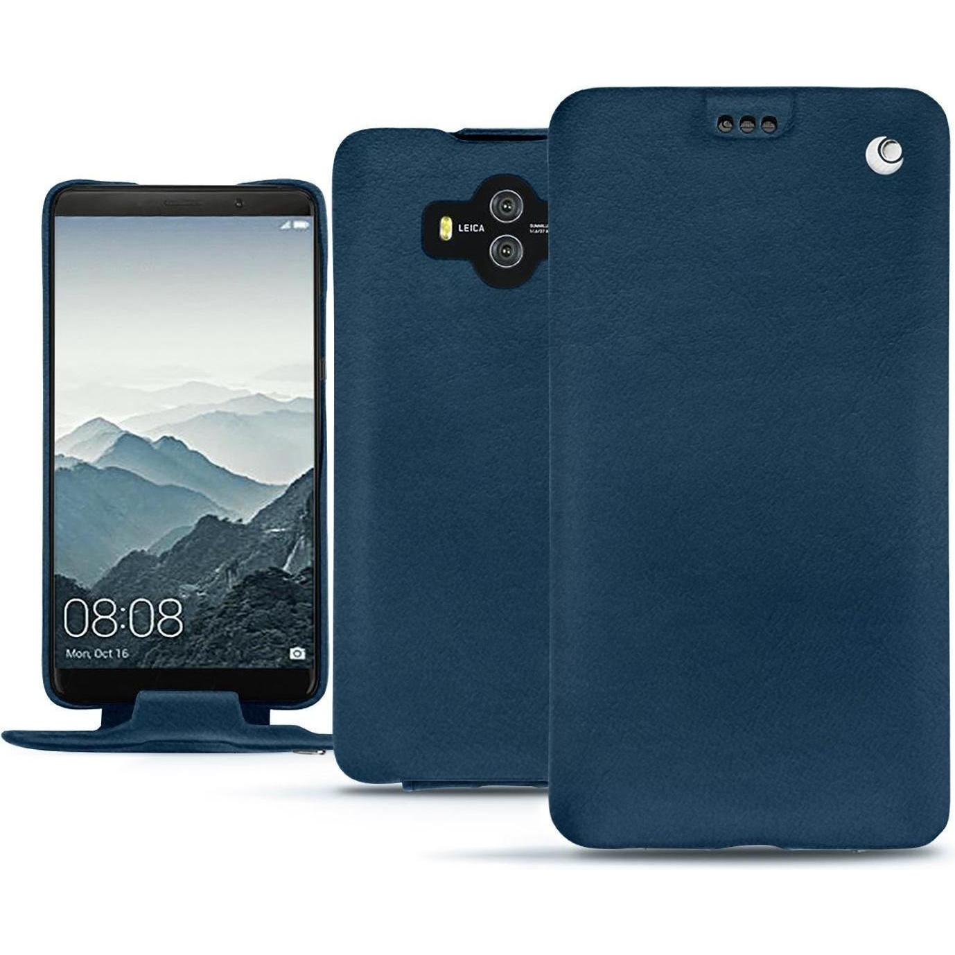 Thumbnail - Noreve Lederschutzhülle vertikal (Huawei Mate 10), Smartphone Hülle, Blau