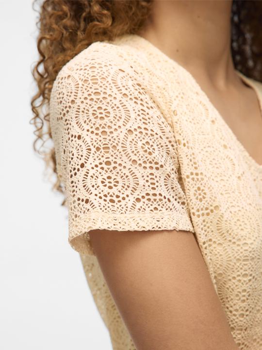 Immagine prodotto Vero Moda Bluse mit kurzen Ärmeln und Lochmuster (M)