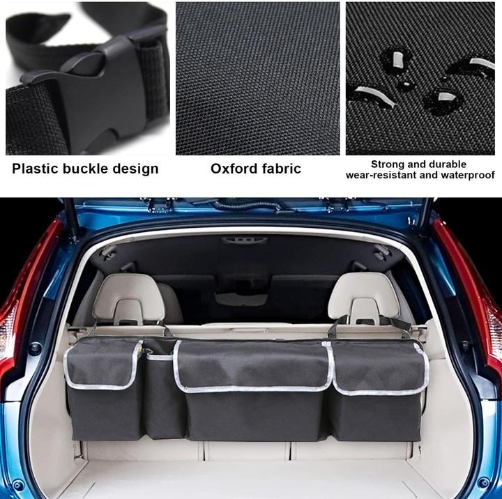 Produktbild König Design Kofferraum Rücksitz Organizer Tasche Rückenlehnentasche Rückenlehnenschutz Set