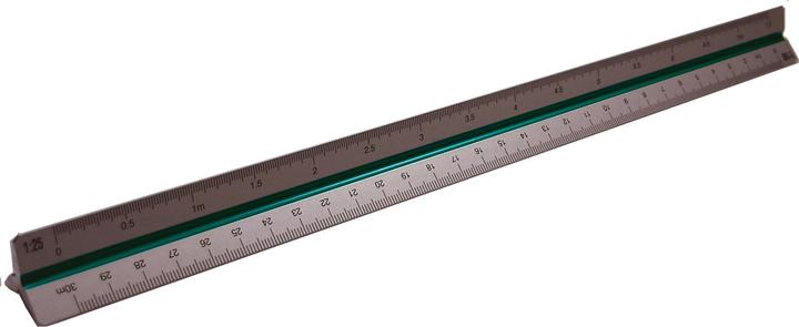Actual product image Rumold Aluminium triangular ruler 30cm (30 cm)