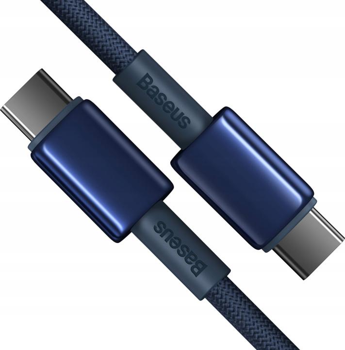 Produktbild Baseus Cable USB-C to USB-C Tungsten Gold, 100W, 2m (blue) (2 m, USB 2.0, 100 W)